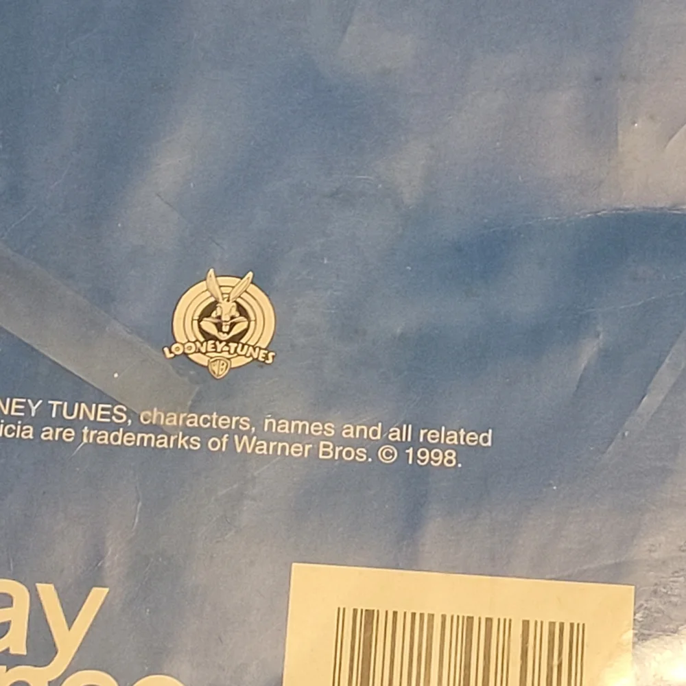 Vintage NIP 1998 Warner Brothers Looney Tunes Tweety Bird Vinyl Shower Curtain